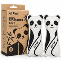 Sachets désodorisants pour chaussures Panda avec charbon de bambou, éliminateur d'odeurs et absorbeur d'humidité pour chaussures