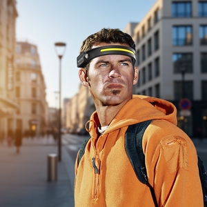 5W USB <b>Rechargeable</b> LED Headlamp Wave Sensing Silicone Waterproof Night Running Hiking Camping Headlight JD-H300 - Product Image 4
