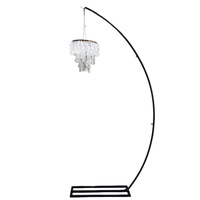 Support de lustre en cristal haut, en fer forgé, avec cadre semi-circulaire, pour arche de mariage et événements festifs
