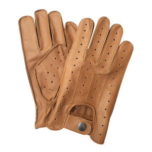 OME Service Gants de conduite en cuir de mouton noir pour hommes Hiver Style uni Compatible avec écran tactile Respirant Utilisation quotidienne en extérieur - Product Image 5