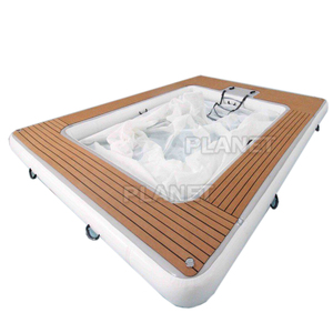 Teck Bois Motif <span class=keywords><strong>EVA</strong></span> Gonflable Flottant <span class=keywords><strong>Eau</strong></span> Filet De Natation Piscine Méduse Gonflable Mer Piscine à Vendre - Product Image 3