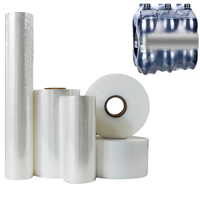 Film d'emballage thermorétractable en plastique transparent durable de longueur personnalisée pour boissons gazeuses