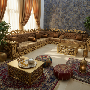 <b>Moroccan</b> <b>Sofa</b> Sedari <b>Moroccan</b> Jalsa <b>Moroccan</b> Salon Luxury U <b>Sofa</b> Set <b>Sofa</b> Wood Set Wooden Living Room Furniture Sets - Product Image 3
