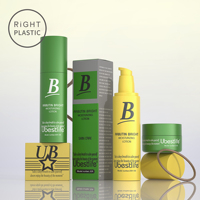 Emballage cosmétique écologique RiGHT PLASTIC JGA, flacon de crème pour le visage sans air en PP de 15/30/50/80/100 ml, flacon de luxe sans air