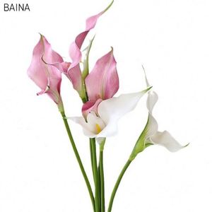 Delicadas Flores Artificiales de Lirio Calla de EVA, Tallo Largo, Tacto Realista, Pétalos Dobles, para Decoración de Hogar, Bodas o Navidad - Product Image 5