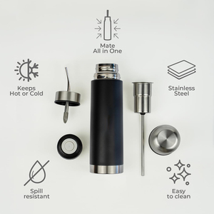 Termo para Yerba <span class=keywords><strong>Mate</strong></span>, Frasco de Vacío de Acero Inoxidable, Kit <span class=keywords><strong>Mate</strong></span> Argentino - Product Image 2