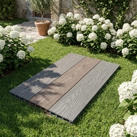 Planches de terrasse en composite creux à grain de bois, aspect naturel