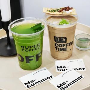 Vaso <span class=keywords><strong>de</strong></span> Plástico Desechable Ecológico Personalizado YBLPAK con Tapa para Bebidas Frías, Té <span class=keywords><strong>de</strong></span> Burbujas, Matcha, Leche, Jugo, Café Helado, Refrescos - Product Image 1