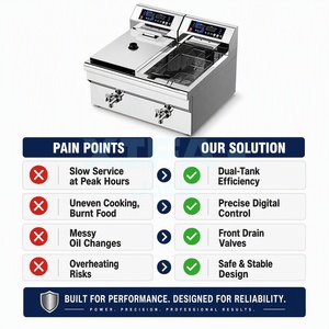 Hot Selling 38L Commercial Electric <strong>Fryer</strong> Stainless Steel Deep <strong>Fryer</strong> for Restaurant Fast Food Hotel Catering Use - Product Image 4