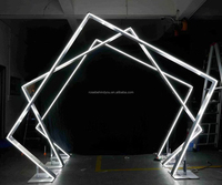 Arche de mariage LED de haute qualité, toile de fond double face, tunnel lumineux LED, décoration d'entrée d'allée