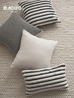 Chaud décoratif fausse fourrure de lapin lombaire taie d'oreiller moderne luxe Jacquard housse de coussin pour salon décor à la maison
