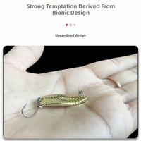 Leurre métallique micro-object à paillettes effet écaille de dragon et bouche de cheval, pour appât vivant en eau vive, pour la brochette, la poisson rayé bleu et le poisson rayé blanc