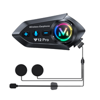 Casque de moto Y12PRO à prix d'usine, interphone 2 personnes 500m pour motard, appel mains libres, réduction du bruit avec partage de musique