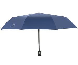 Promotional Three-Folding Plastic Handle Custom Logo <b>Umbrella</b>-Compact Portable Semi-Automatic <b>Windproof</b> Business Gift - Product Image 3