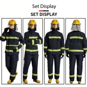 Aramidファイティングスーツ消防士用消防士制服En469 <span class=keywords><strong>4</strong></span>層3m反射ストリップNfpa 1971ジャケットとパンツ - Product Image 3
