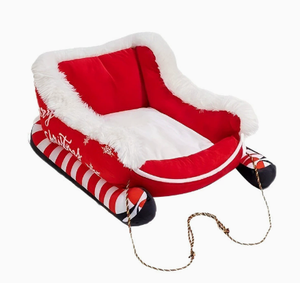 Christmas Pet Bed Plush Sled <b>Couch</b> Soft Animal Sleeping Nest for Indoor <b>Dogs</b> Cats - Product Image 4