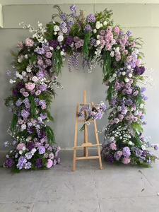 Hot Bán Quảng Trường Trắng Hoa Vòm Với Đứng Nhân Tạo Rose <span class=keywords><strong>Flower</strong></span> Backdrop Đám Cưới Trang Trí Sân Khấu Cho Đám Cưới Sân Khấu Trang Trí Nội Thất - Product Image 5