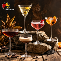 Ensemble de verres à cocktail BEEMAN, verres à pied en verre transparent, coupes à martini, verres à vin, articles de bar pour la maison, bar, restaurant, hôtel, vente en gros, OEM
