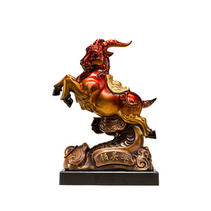 <b>Copper</b> Art Workshop Leading Sheep Colored <b>Copper</b> Ornament Zodiac Goat Brass Craft Office Gift - Product Image 5