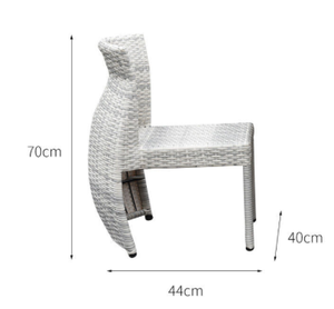 Petite table et chaise de balcon combinaison filet rouge simple loisirs créatifs ensemble de trois pièces Teng <span class=keywords><strong>bang</strong></span> extérieur patio chaise en rotin - Product Image 5