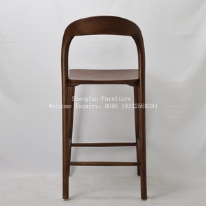 เก้าอี้ไม้โอ๊คสีดำสำหรับร้านชานมเฟอร์นิเจอร์บ้านเก้าอี้ไม้เก้าอี้รับประทานอาหารเก้าอี้บาร์เก้าอี้สตูล - Product Image 6