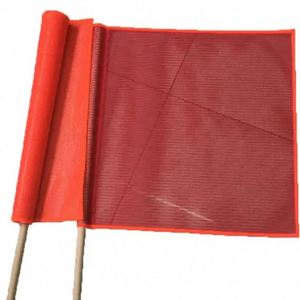 ธงความปลอดภัยสีส้มคุณภาพสูงสำหรับติดตั้งบนเสาไม้ พิมพ์ลายบนผ้าโพลีเอสเตอร์ไวนิล แบบพกพาสำหรับใช้บนทางหลวง - Product Image 1