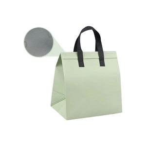 Sac isotherme jetable personnalisé en non-tissé avec doublure en aluminium pour plats à emporter, gâteaux et café - Product Image 2