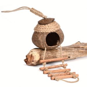 Nuevo Nido de Paja para Loros, Nido para Pájaros, Nido Redondo de Coco para Periquitos, Juguete para Hámsteres - Product Image 2