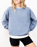 Sudadera de Algodón con Cuello Redondo y Hombros Caídos para Mujer, Estilo Oversize, Personalizable, en Oferta