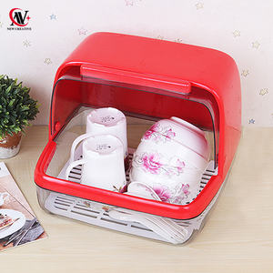 Support de cuisine multifonctionnel, boîte de rangement anti-poussière pour bouteilles de lait en plastique avec couvercle rectangle - Product Image 2