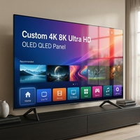 Téléviseur intelligent sans cadre personnalisé 4K Ultra HD Écran plat Téléviseur LED Android pour utilisation hôtelière