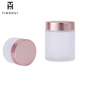 ครีมบำรุงผิวขนาด 2 ออนซ์ 8 ออนซ์ 5 กรัม 50 กรัม 200 กรัม บรรจุในขวดแก้วสีชมพูโรสโกลด์แบบฝ้า ขนาด 5 มล.-50 มล. 200 มล. พร้อมฝาสีดำ - Product Image 3