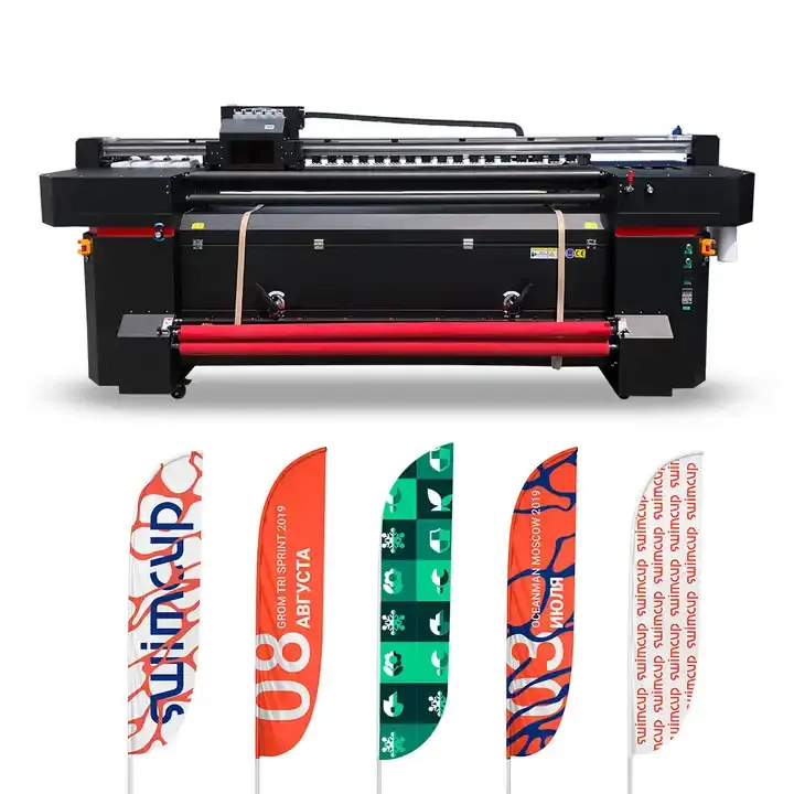 Impressora de bandeira de luxo com 4/6 cabeças, 2m, impressão HD inteligente completa, solução integrada de impressão digital em cores
