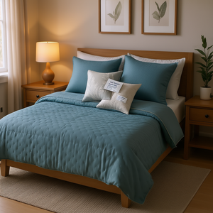 Novo Atlantic Vianney Piumino Matrimoniale 225x235 Cm Trapuntato in Poliestere Reversibile per Quattro Stagioni - Product Image 2