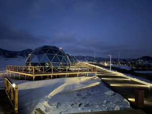 เต็นท์โดม4M 5M 6M หรูหรา geodesic พร้อมแผงกระจกและฉนวนกันความร้อนสำหรับรีสอร์ทสไตล์ยุโรป - Product Image 3