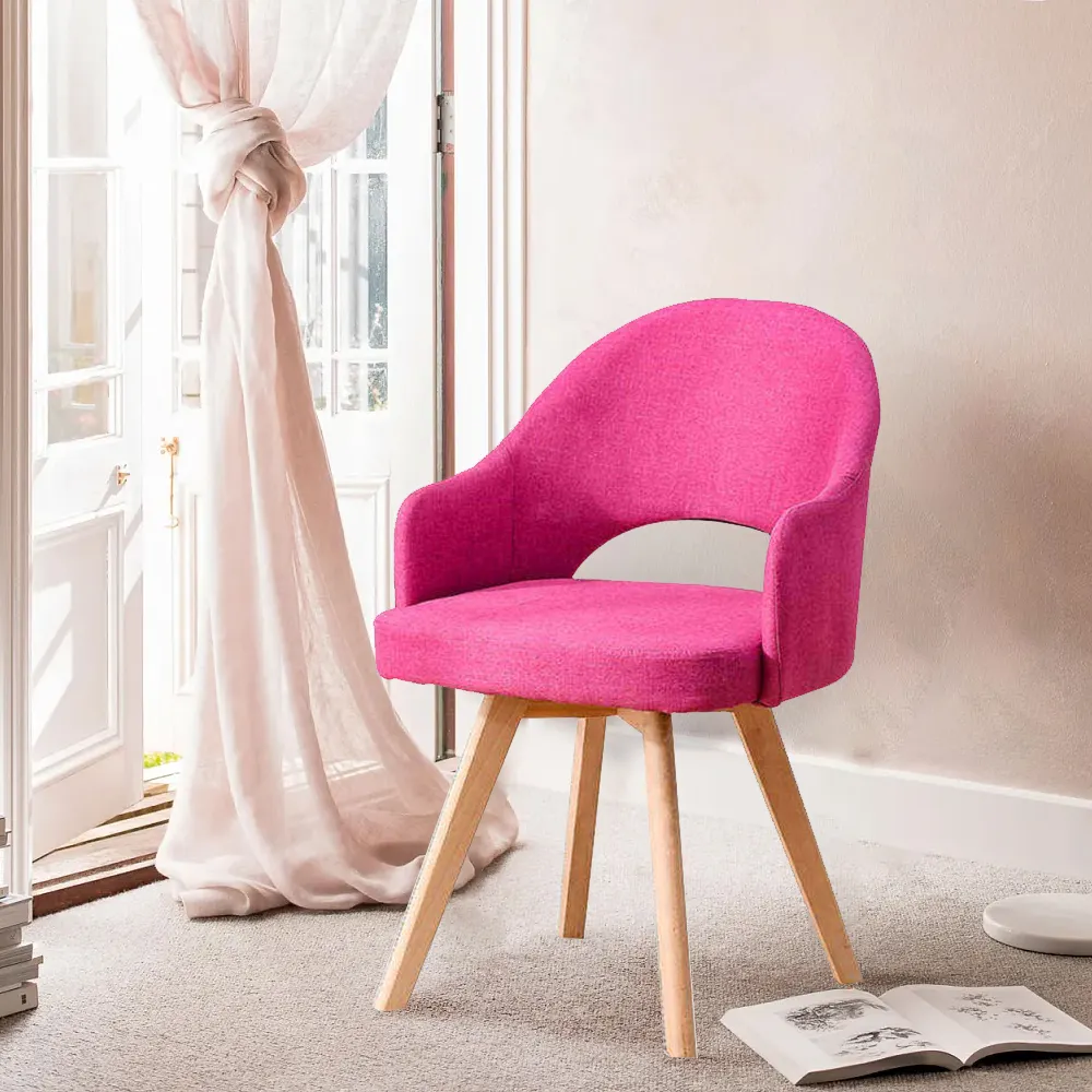 High Back Pink Velvet Wohnzimmer möbel Lazy Sofa Leisure Dining Chair