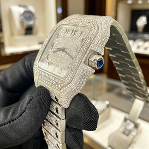 Reloj de Diseño de Alta Gama con Moissanita, Esfera Cuadrada Digital, Resistente al Agua, Mecánico, Brillante y Lujoso para Hombre - Product Image 2