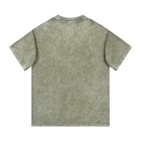 T-shirts de luxe en strass pour hommes, manches courtes, personnalisés, effet délavé, en coton de haute qualité, coupe oversize