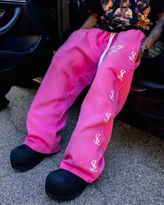 <span class=keywords><strong>Pantalon</strong></span> de survêtement vintage surdimensionné pour homme en coton 100% lourd, délavé au soleil, lavé à l'acide, <span class=keywords><strong>pantalon</strong></span> de survêtement ample pour homme avec strass - Product Image 1