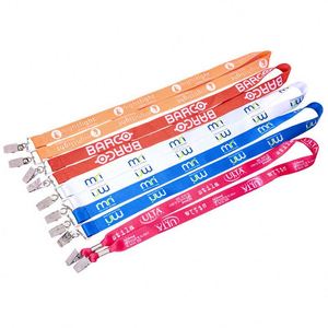 Promotional Gift Customized logo Badge <b>Lanyard</b> Card Holder Embroidery <b>Lanyard</b> Keychain - Product Image 1