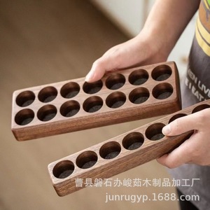 Wooden Essential Oil Storage Rack <b>Desktop</b> 12 Holes Cosmetic Organizer For Perfume Lipstick Sample Display - Product Image 2