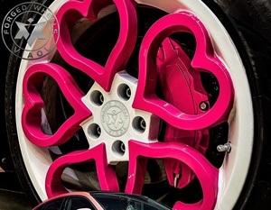 Cerchi in Lega Viaol Pink Princess, Cerchioni per Auto 18-26 Pollici, Multi-Raggio a Forma di Cuore, Forgiati per M2 M3 A8 A6 RS7 - Product Image 1