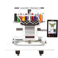 Máquina de Bordar Industrial Computarizada de Alta Velocidad, 10 Agujas, Inteligente, de 1 Cabeza, Programable, Automática, Marca Janome, Tipo Brother