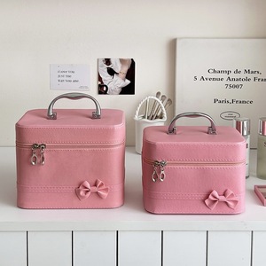 PU adolescente coeur sac <span class=keywords><strong>de</strong></span> maquillage grande capacité boîte <span class=keywords><strong>de</strong></span> maquillage portable femme mignon portable voyage <span class=keywords><strong>trousse</strong></span> <span class=keywords><strong>de</strong></span> <span class=keywords><strong>toilette</strong></span> boîte <span class=keywords><strong>de</strong></span> rangement - Product Image 1