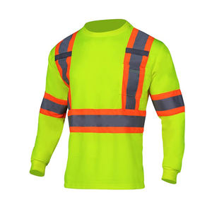 ANSI/ISEA 107 1 2级网眼透气反光安全服长袖高比衬衫，带反光材料 - Product Image 4