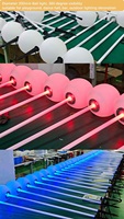 Boule LED 3D RGB DMX en plastique pour extérieur, IP65, éclairage décoratif pour plafond, éclairage pixel