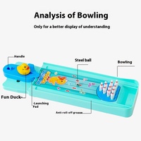Zhiqu TikTok Même Enfants Mini Bowling Intérieur Puzzle Unisexe En Plastique Jeu De Bureau pour Âge 5-7 Ans Parfait Parent-Enfant Jouet