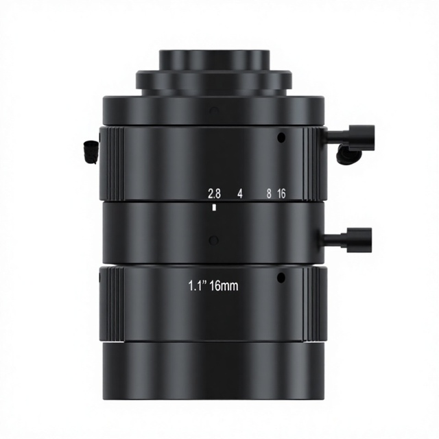 16mm F2.8 Fixed Focal Lens | M12 Mount | 1/2.7" Sensor | 8G+IR | IP68 Waterproof Industrial Camera Lens for Machine Vision