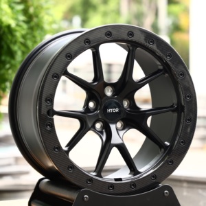Jantes forgées HTOR, finition noire mate avec bord en fibre de carbone, 16-24 pouces, 5 trous, jantes de voiture pour SUV A4 Macan Cayenne <span class=keywords><strong>911</strong></span> GLE GLC - Product Image 2