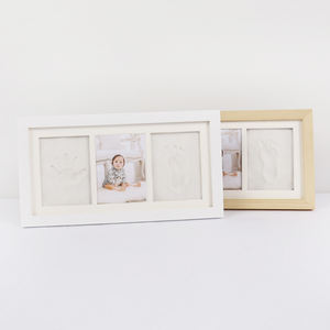 Cadre photo commémoratif en bois peint imperméable pour empreintes de mains et de pieds de bébé, cadeau DIY pour la pleine lune et la <span class=keywords><strong>naissance</strong></span> - Product Image 2